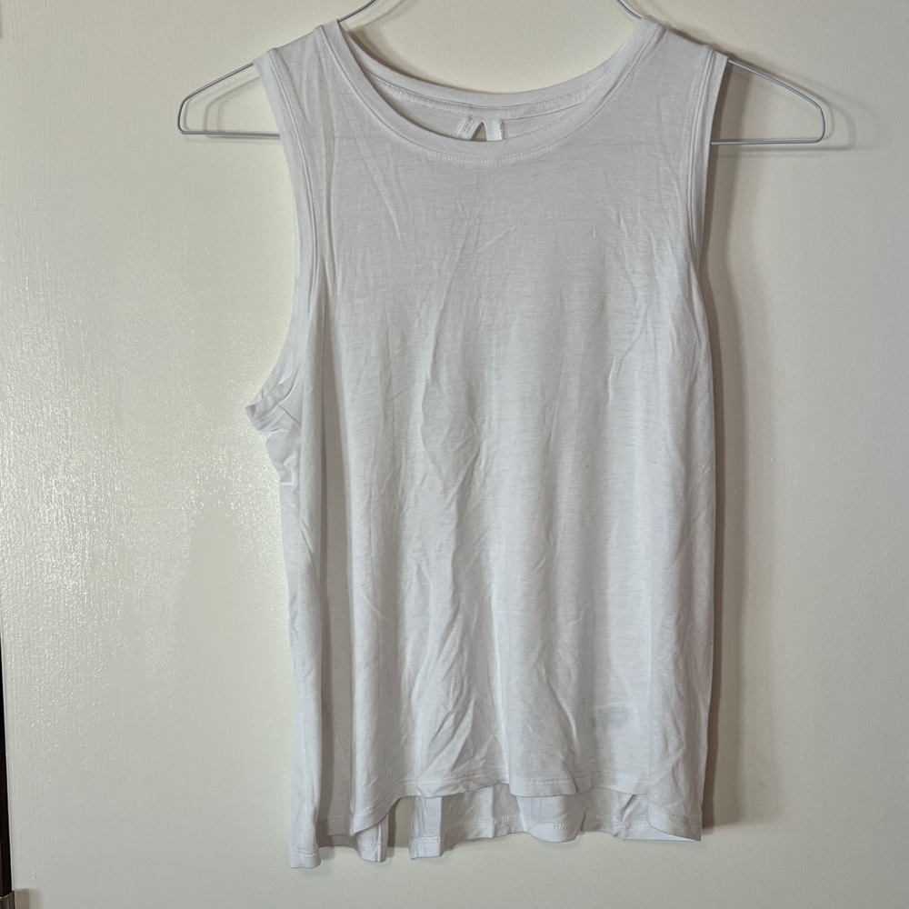 Halogen White Sleeveless Tank Top